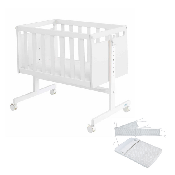 Люлька дитяча "CODODO", White + постiль, Micuna MO-1639/TX-1640-Grey/TX-1694 фото