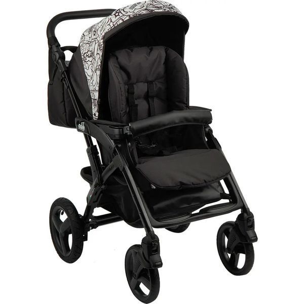Коляска 2 в 1 DINAMICO SMART, колір чорно-біле графіті 897010/782 фото