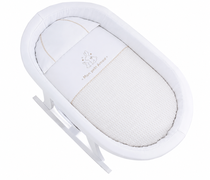 Люлька дитяча "NACELLE" з еко-шкіри, White/Beige, Micuna MO-1782NACELLE WHITE B фото